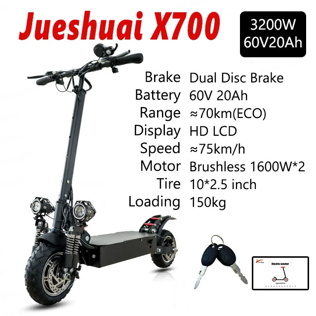 [8 models]10/11 Inch 48V-72V 1000W-6000W Electric Scooter 50-85km/h Fast E Scooter Off Road Electric Kick Scooter Foldable Adult