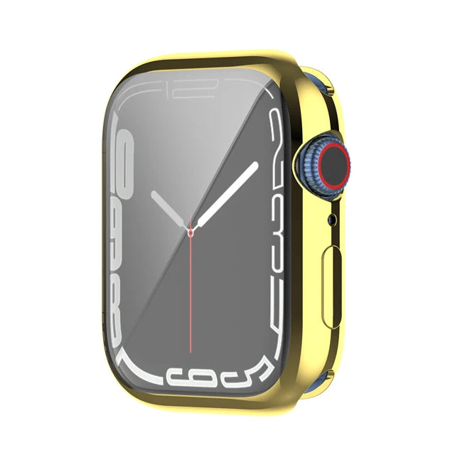 Cover For Apple Watch Case 45mm 41mm 44mm 40mm 38mm 42mm TPU HD Screen Protector bumper accessories iWatch series 8 7 SE 6 5 4 3