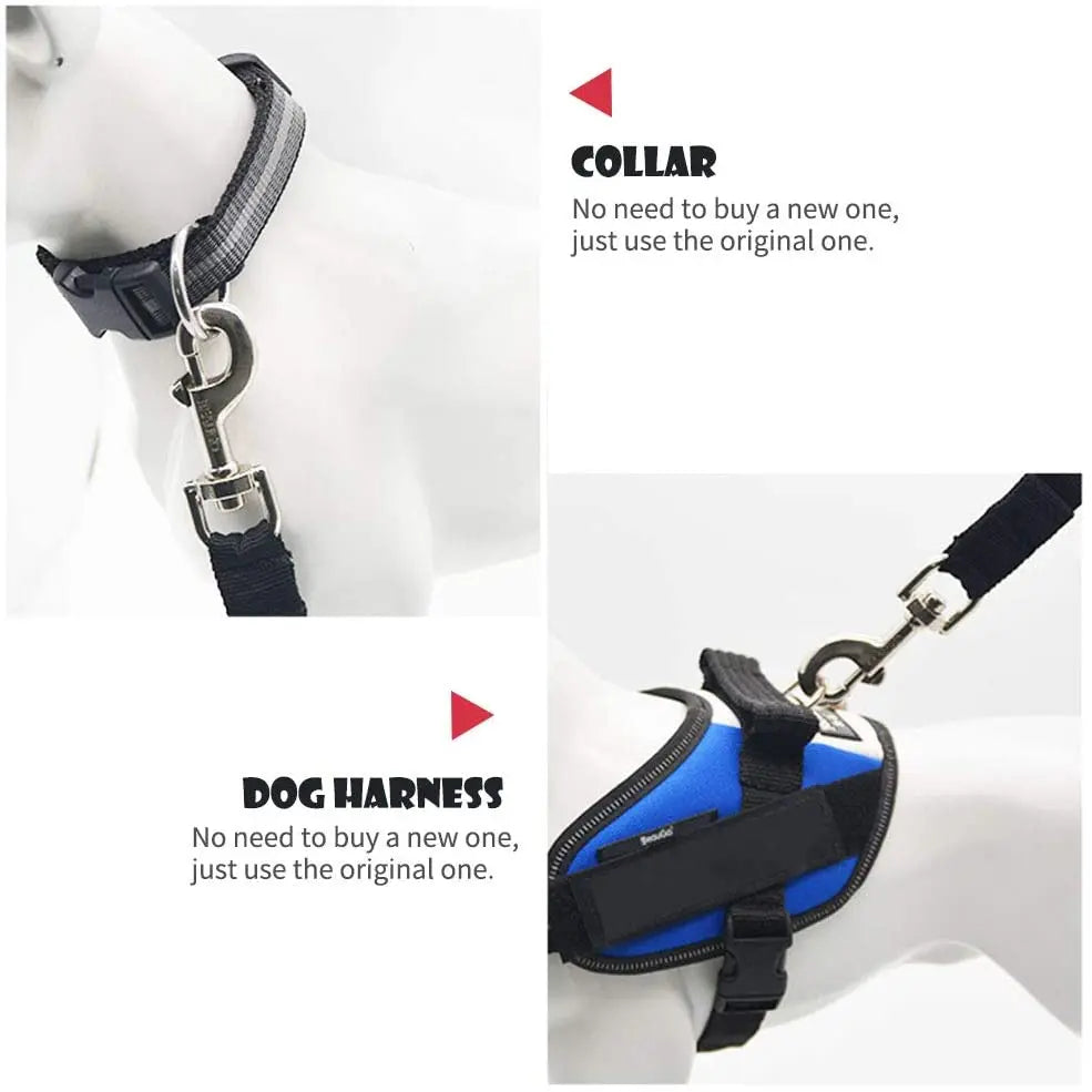 Adjustable Pet Cat Dog Car Seat  Belt Pet Seat Vehicle Dog Harness Lead Clip Safety Lever Traction Dog Collars Dog Accessoires.