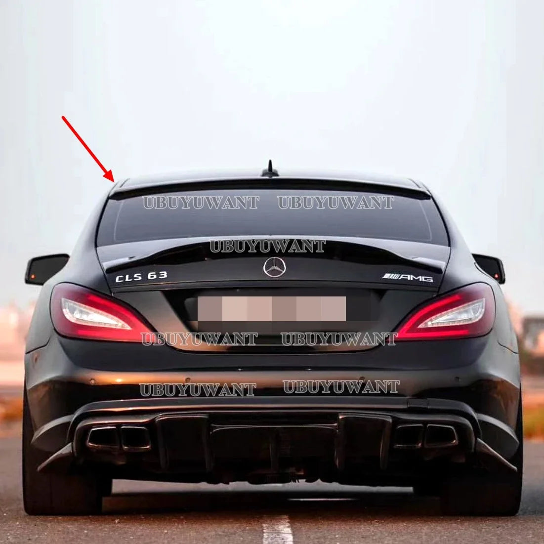 For Mercedes CLS Class W218 Roof Spoiler black Rear Trunk Spoiler Wing AMG Style 2011 2012 2013 2014 2015 2016.