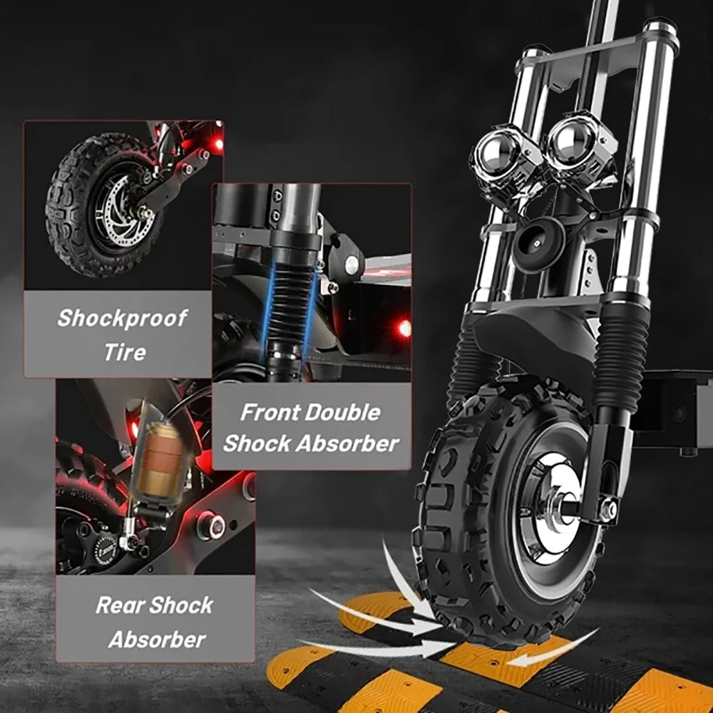 [8 models]10/11 Inch 48V-72V 1000W-6000W Electric Scooter 50-85km/h Fast E Scooter Off Road Electric Kick Scooter Foldable Adult