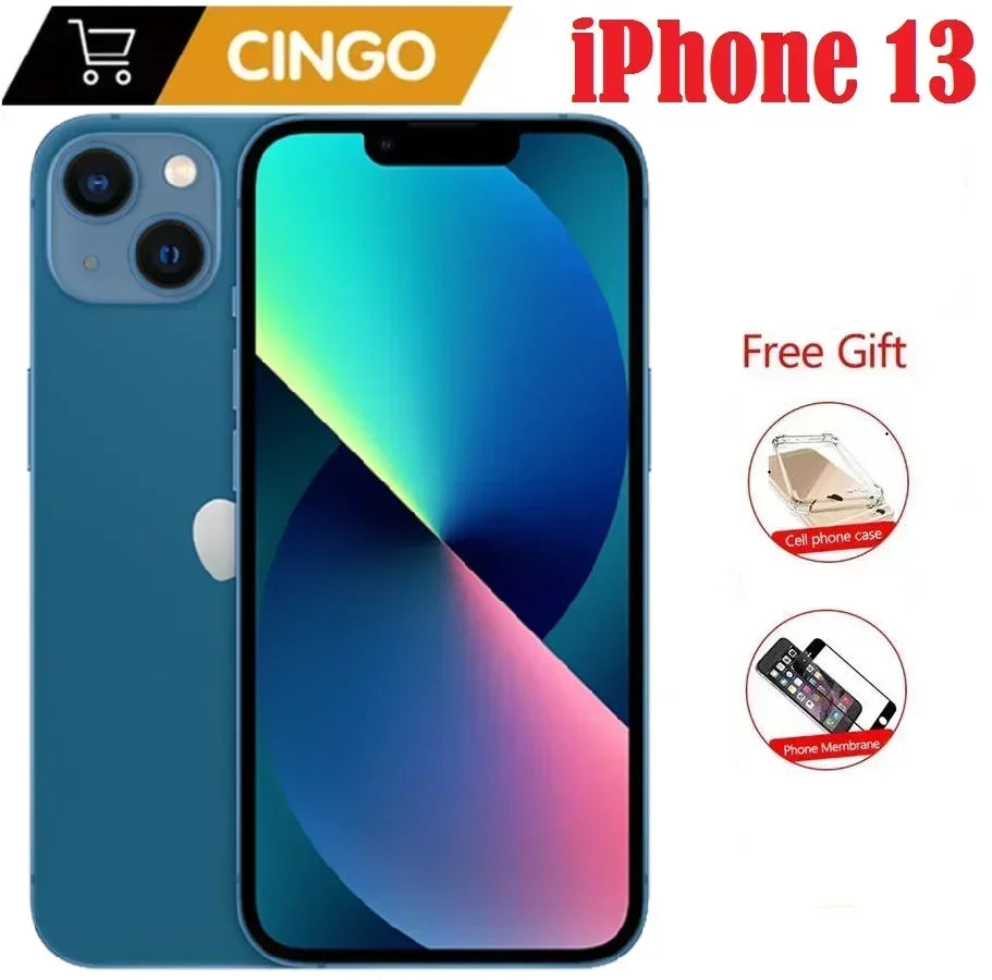 Original iPhone 13 128GB/256GB ROM Unlocked A15 Chip IOS 5G Smartphone Face ID 6.1" OLED Screen  iphone 13 cellphone.