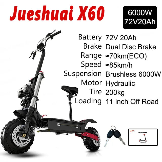 [8 models]10/11 Inch 48V-72V 1000W-6000W Electric Scooter 50-85km/h Fast E Scooter Off Road Electric Kick Scooter Foldable Adult