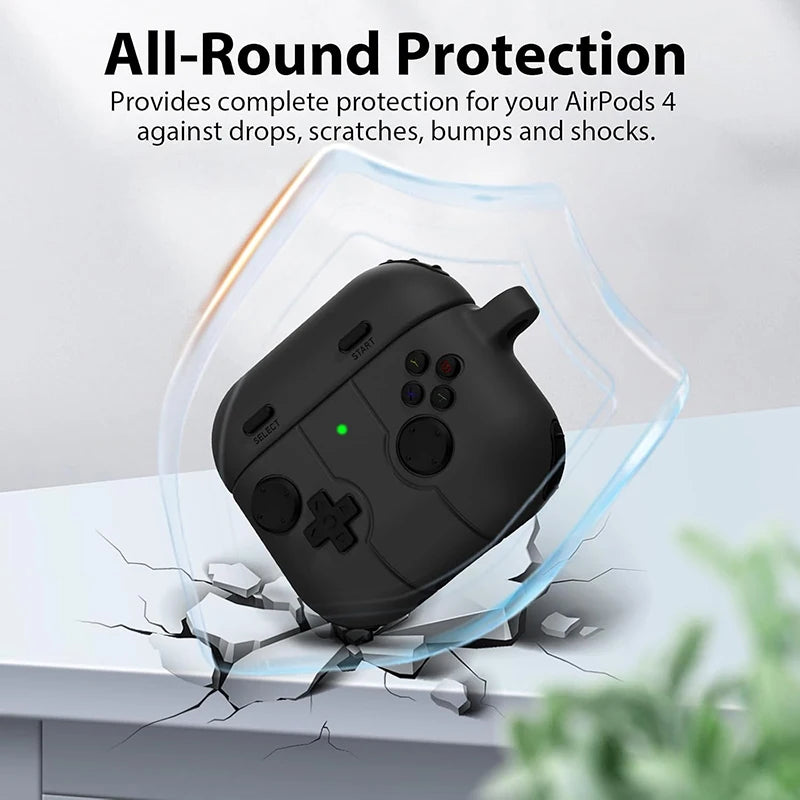 Earphone Case For Airpods 4 2024 Cute Cartoon 3D Gamepad Silicone Shockproof Box Cover For Airpods 1 2 3 2021 Airpods Pro 2.