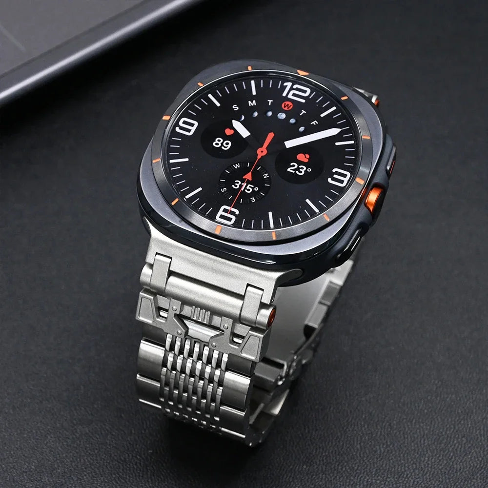 Stainless Steel Luxury Band for Samsung Galaxy Watch Ultra 47mm Bracelet No Gap Correa for SAMSUNG GALAXY galaxy ultra Men Strap.