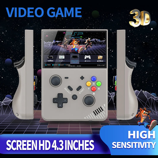 Retro Handheld R43-PRO Video Game Console 4.3 Inch 4K Screen Portable Pocket Video Player 64GB 20000 Games Boy Gift.