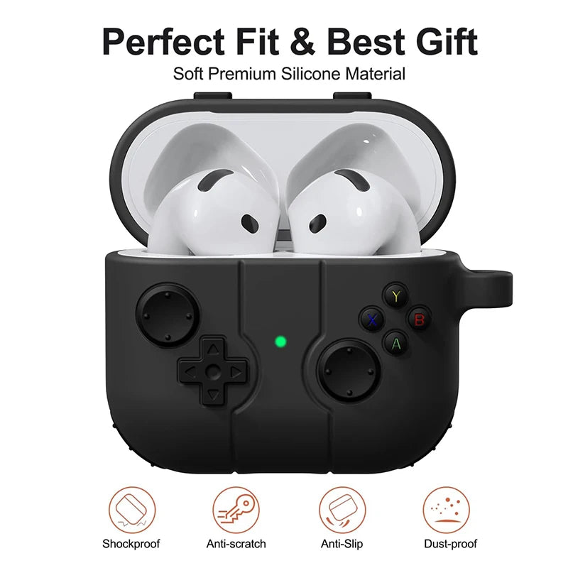 Earphone Case For Airpods 4 2024 Cute Cartoon 3D Gamepad Silicone Shockproof Box Cover For Airpods 1 2 3 2021 Airpods Pro 2.