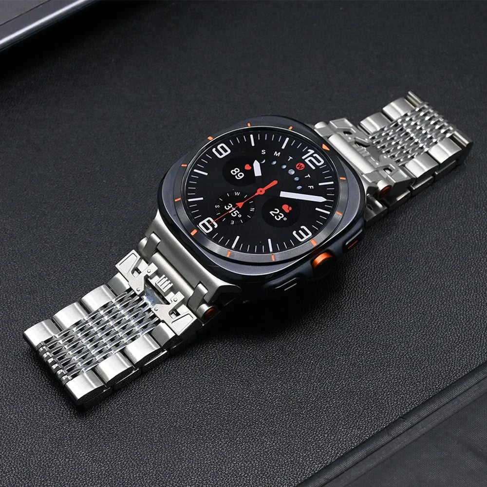 Stainless Steel Luxury Band for Samsung Galaxy Watch Ultra 47mm Bracelet No Gap Correa for SAMSUNG GALAXY galaxy ultra Men Strap.